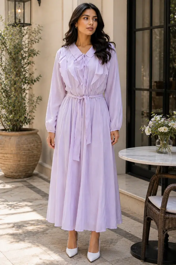 cocoloco lavender tencel frill special occasion dress.webp