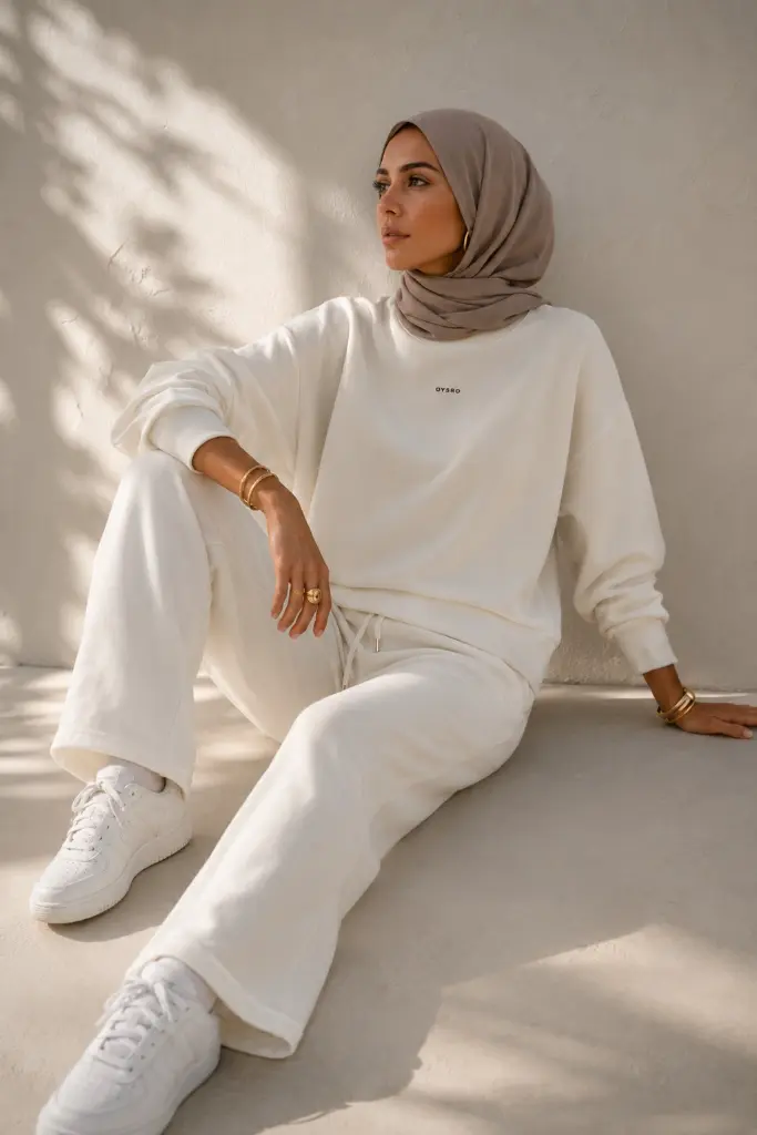 cocoloco oysho cream midi modal lounge suit-seated.webp