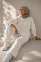 cocoloco oysho cream midi modal lounge suit-seated.webp