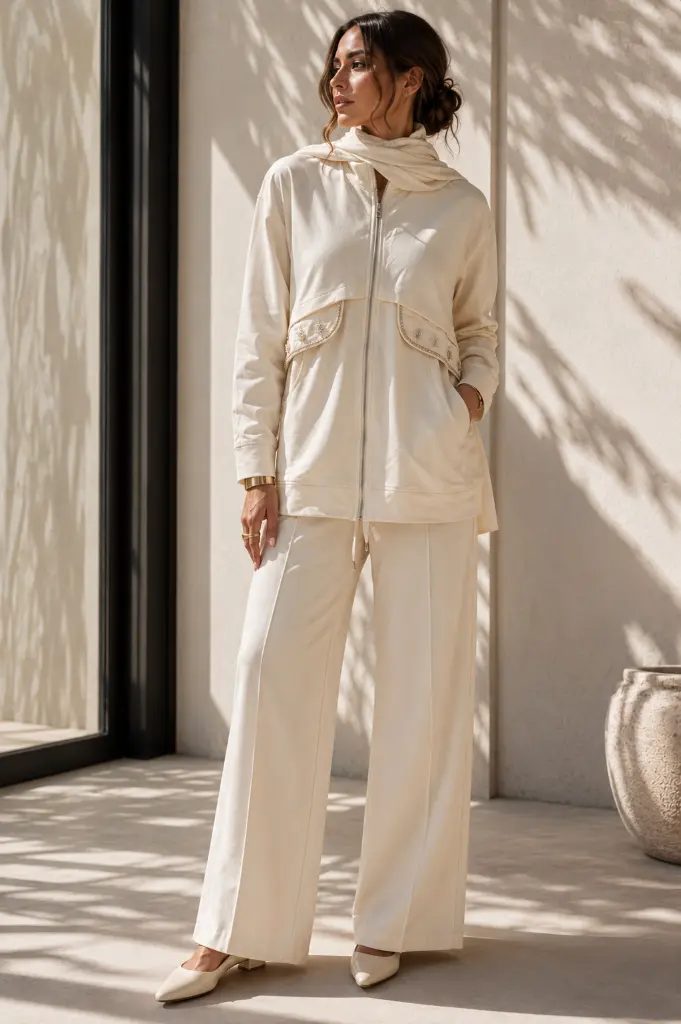 cocoloco Apricot beaded lounge suit.webp