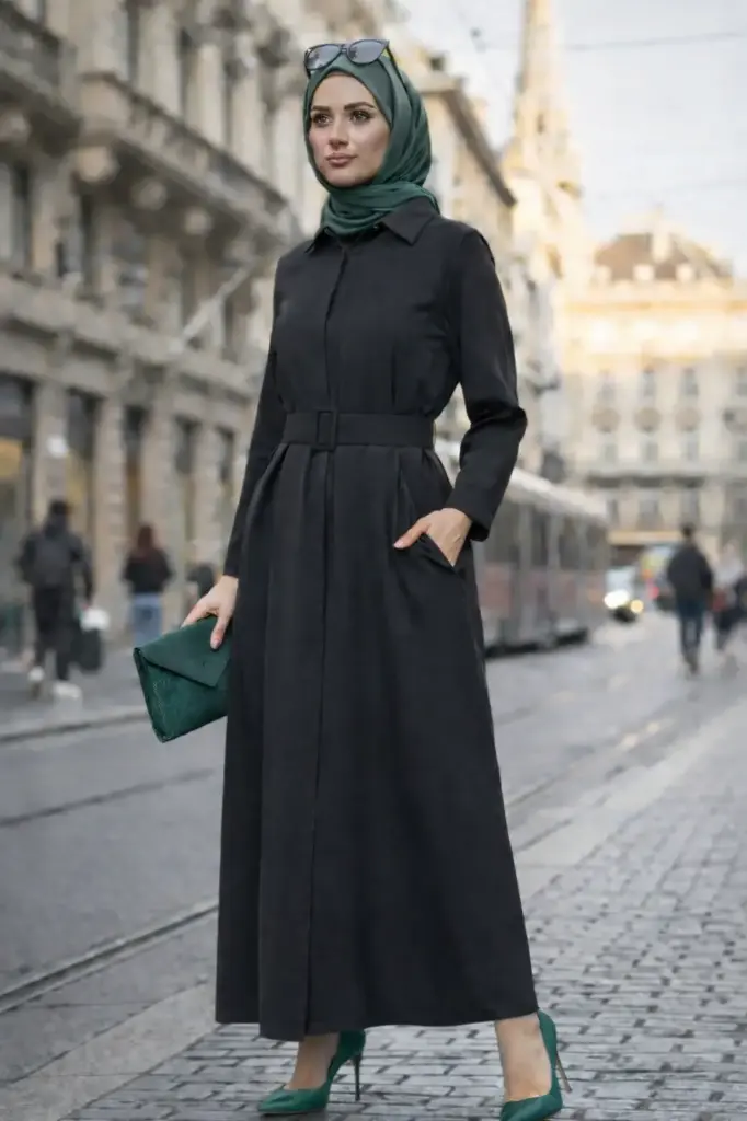 Tenerife A-Line Hidden Buttoned Dress