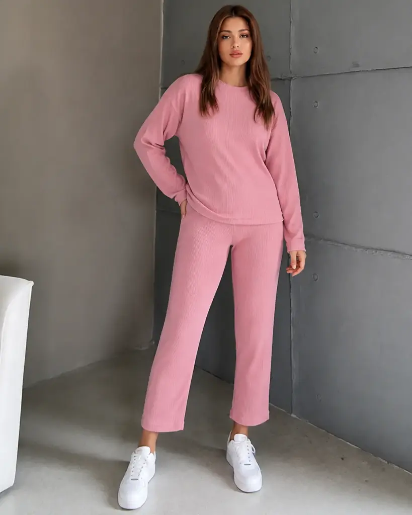 Rib Knit Lounge Set