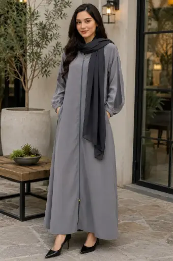 Madrid Twill Aero Zip Abaya