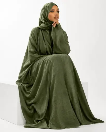 SHEZA Crushed Floral Abaya