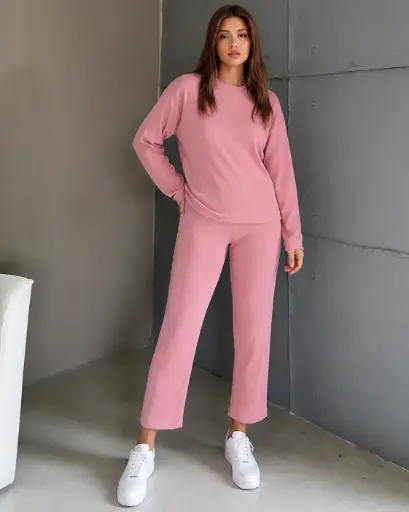 Rib Knit Lounge Set
